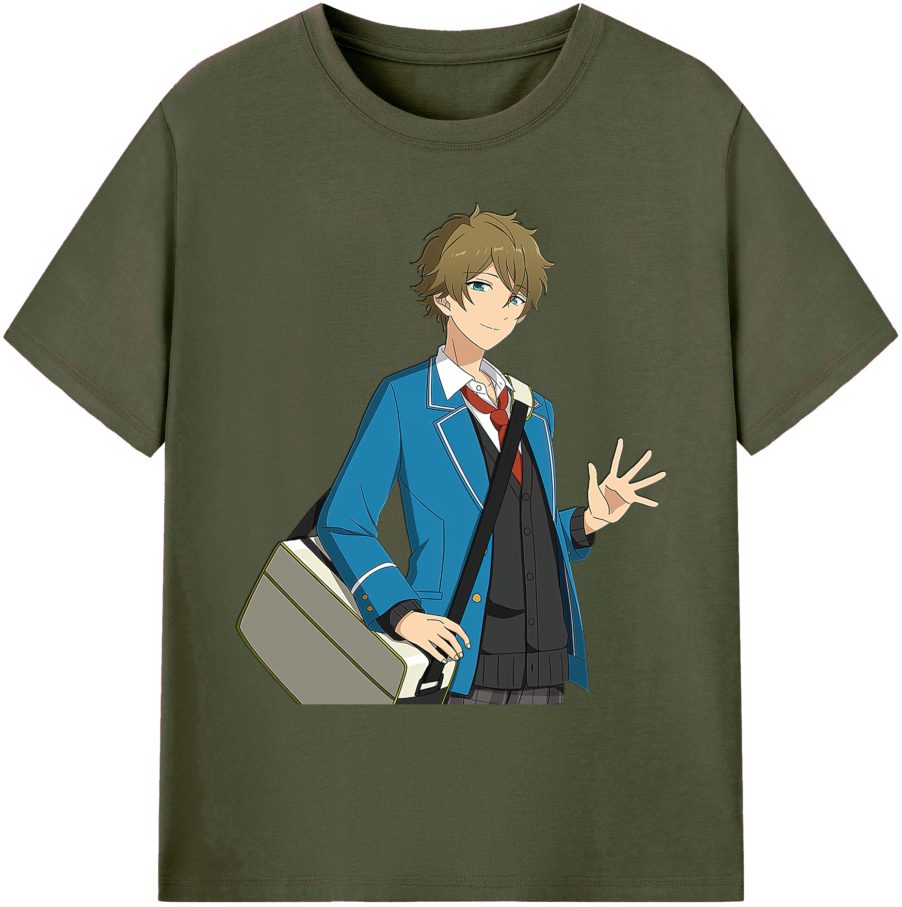 （画像用） あんさんぶるスターズ! Ensemble Stars 綿100％ メンズ半袖Tシャツ｜肌触りやわらか＆通気性